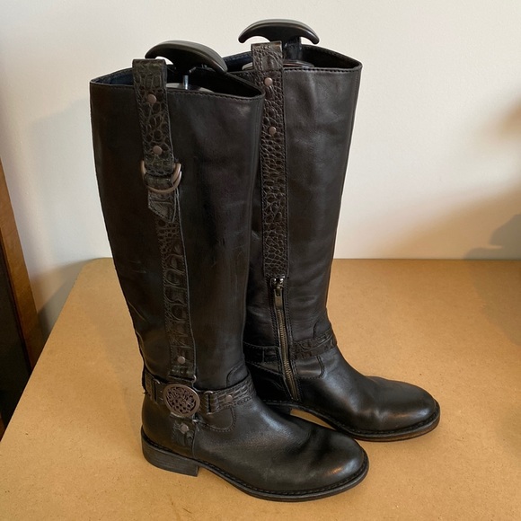 Vince Camuto Shoes - Vince Camuto Fantastic Tall Black Leather Riding Boots. Size 6.5/EU36.5